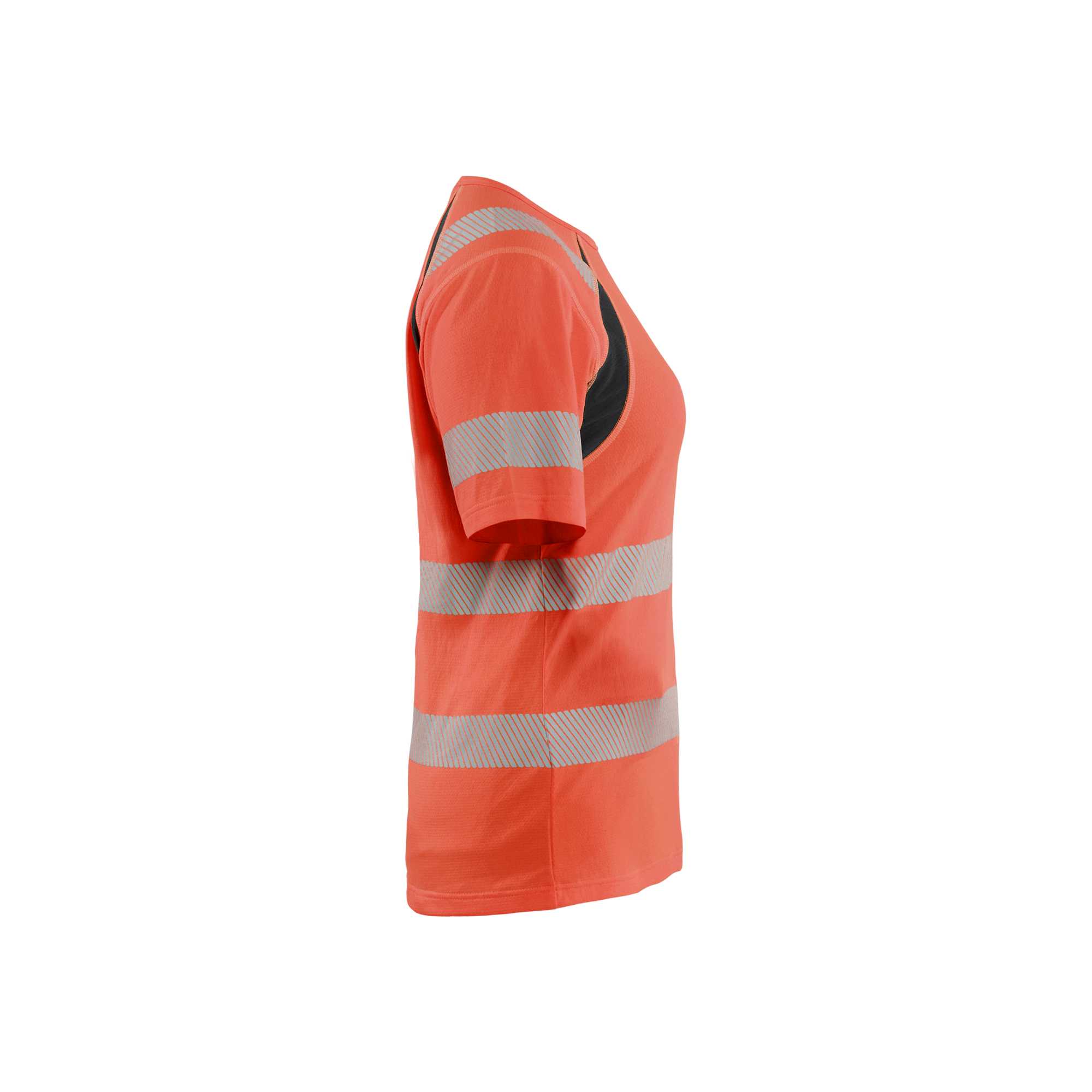 BLAKLADER 35032537 Women’s Hi Vis T shirt Hi Vis Reflective Short Sleeve Work T-Shirt WOMEN - Moisture Wicking